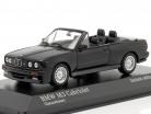 BMW M3 (E30) コンバーチブル 建設年 1988 光沢のある黒 1:43 Minichamps