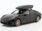 Porsche Panamera 10 Years Edition with roof box black metallic 1:18 Spark