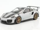 Porsche 911 (991 II) GT2 RS Weissach pakker 2017 GT sølv / gylden fælge 1:18 AUTOart