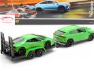 3-Car Set Lamborghini Urus Avec Bande annonce et Lamborghini Huracan vert 1:24 Maisto