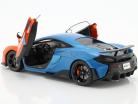 McLaren 600LT F1 Tribute Livery Ano de construção 2019 laranja / azul metálico 1:18 Solido