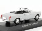 Peugeot 404 cabriolet bouwjaar 1962 zilver 1:43 Minichamps