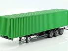 Set semi-trailer International with 40 FT Container green 1:18 NZG