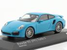 Porsche 911 (991) Turbo S Miami blå 1:43 Minichamps
