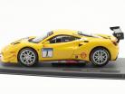 Ferrari 488 Challenge #1 amarelo 1:43 Altaya