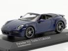 Porsche 911 (992) Turbo S convertible 2020 gentian blue metallic 1:43 Minichamps