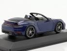 Porsche 911 (992) Turbo S cabriolet 2020 ensian blå metallisk 1:43 Minichamps