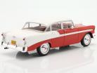 Chevrolet Bel Air 4-door Sedan year 1956 red / white 1:24 WhiteBox