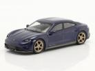 Porsche Taycan Turbo S year 2020 gentian blue metallic 1:64 TrueScale