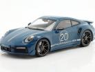 Porsche 911 (992) Turbo S Coupe Sport Design 2021 azul 1:18 Minichamps