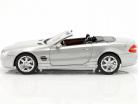 Mercedes-Benz SL 500 (R230) Année de construction 2001-2006 argent brillant 1:18 Norev