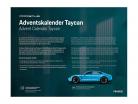 Porsche Advent kalender: Porsche Taycan Turbo S riviera blauw 1:24 Franzis