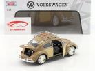 Volkswagen VW Beetle year 1966 with roof rack light brown 1:24 MotorMax