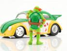 Volkswagen VW Drag Beetle 1959 С Turtles фигура Michelangelo 1:24 Jada Toys