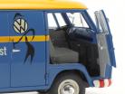 Volkswagen VW T1b gesloten bestelwagen VW-klantenservice blauw / geel 1:18 Schuco
