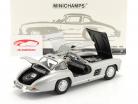 Mercedes-Benz 300 SL Gullwing (W198 I) Byggeår 1954 sølv 1:18 Minichamps