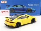 Porsche 911 (992) GT3 Byggeår 2022 racing gul 1:18 Maisto