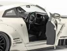 Nissan GT-R (R35) Liberty Walk Body Kit 2.0 Año de construcción 2020 Perla gris 1:18 Solido
