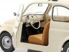 Fiat 500 year 1968 cream white 1:12 KK-Scale