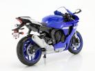 Yamaha YZF-R1 Byggeår 2021 blå / sort 1:12 Maisto