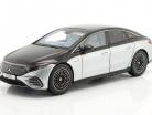 Mercedes-Benz EQS (V297) 2022 Med lys obsidian sort / højteknologisk sølv 1:18 NZG