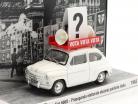 Fiat 600D Año de construcción 1963 italiano elección propaganda vehículo Blanco 1:43 Brumm