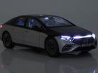 Mercedes-Benz EQS (V297) 2022 Insieme a luce nero ossidiana / argento high-tech 1:18 NZG