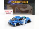 Toyota Supra MK5 TV serier robotteknologi med figur Max Sterling blå 1:24 Jada Toys