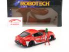 Toyota Supra MK5 TV series robotech with figure Miriya Sterling red 1:24 Jada Toys