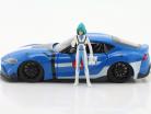 Toyota Supra MK5 TV-Serie Robotech mit Figur Max Sterling blau 1:24 Jada Toys