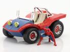 Buggy Film Spiderman mit Figur Spiderman blau / rot 1:24 Jada Toys