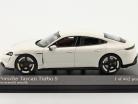 Porsche Taycan Turbo S Bouwjaar 2019 Carrara wit metalen 1:43 Minichamps