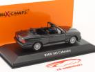 BMW M3 convertible (E30) Année de construction 1988 noir métallique 1:43 Minichamps