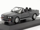 BMW M3 convertible (E30) Año de construcción 1988 negro metálico 1:43 Minichamps