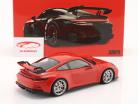 Porsche 911 (992) GT3 2021 gardes rouge / argent jantes 1:18 Minichamps