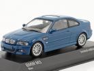 BMW M3 Coupé (E46) Anno di costruzione 2001 laguna seca blu 1:43 Minichamps