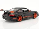 Porsche 911 (997) GT3 RS preto / laranja 1:18 Welly