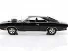 Dodge Charger Blown Engine year 1970 black 1:18 Greenlight
