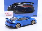 Porsche 911 (992) GT3 2021 squalo blu / d&#39;oro cerchi 1:18 Minichamps