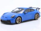 Porsche 911 (992) GT3 2021 haj blå / gylden fælge 1:18 Minichamps