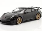 Porsche 911 (992) GT3 2021 黑色的 / 金边 1:18 Minichamps