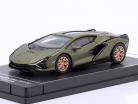 Lamborghini Sian FKP 37 Baujahr 2019 matt olivgrün metallic 1:64 Kinsmart