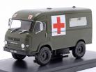 Renault Saviem SG 2 E 4x4 ambulance army France 1968 green 1:43 Hachette