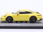 Porsche 911 (992) GT3 Touring 2021 racing amarelo / preto aros 1:43 Minichamps