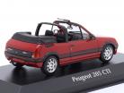 Peugeot 205 CTI cabriolet Byggeår 1990 rød 1:43 Minichamps
