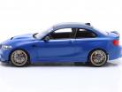 BMW M2 CS (F87) 2020 синий металлический / золотой автомобильные диски 1:18 Minichamps