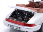 Porsche 911 (964) Carrera 2 cabriolet Byggeår 1990 sølv 1:18 Norev