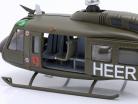 Bell UH 1D helicóptero Alemão exército Bundeswehr "Heer" verde 1:35 Schuco
