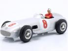 J.-M. Fangio Mercedes-Benz W196 #8 Campione del mondo formula 1 1955 con figura del conducente 1:18 WERK83