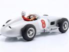 J.-M. Fangio Mercedes-Benz W196 #8 Champion du monde formule 1 1955 avec figurine de conducteur 1:18 WERK83